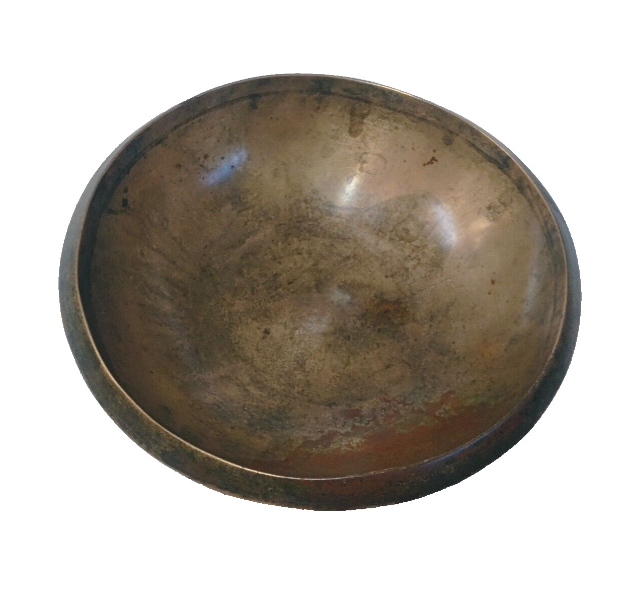 1900's Vintage Antique Brass / Bronze Hand Made Thick Heavy Herbs Taking Bowl 1900's Vintage Antique Brass / Bronze Hand Made Thick Heavy Herbs Taking Bowl