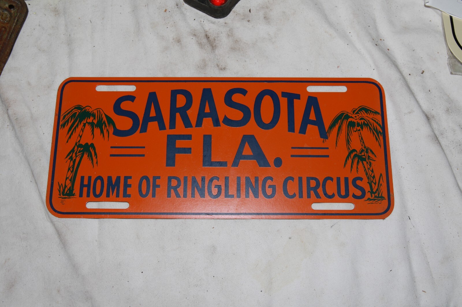 Sarasota Fla. (Florida) Home of Ringling Circus License Plate Vanity Decorative 