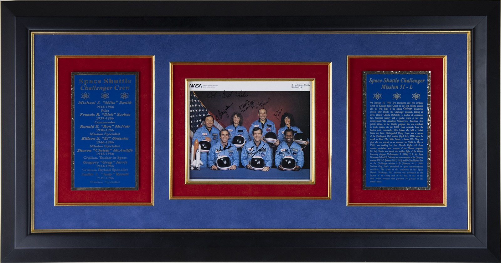 SPACE SHUTTLE CHALLENGER - STS - 51L CREW - AUTOGRAPHED INSCRIBED PHOTOGRAPH SPACE SHUTTLE CHALLENGER - STS - 51L CREW - AUTOGRAPHED INSCRIBED PHOTOGRAPH