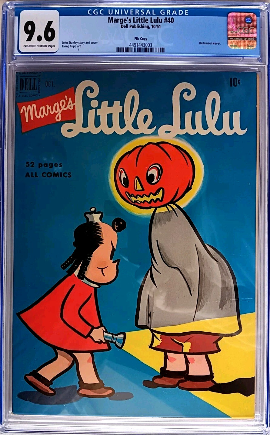 MARGE'S LITTLE LULU #40 CGC 9.6 OW-W 1951 File Copy WORLD'S HIGHEST GRADE Tripp