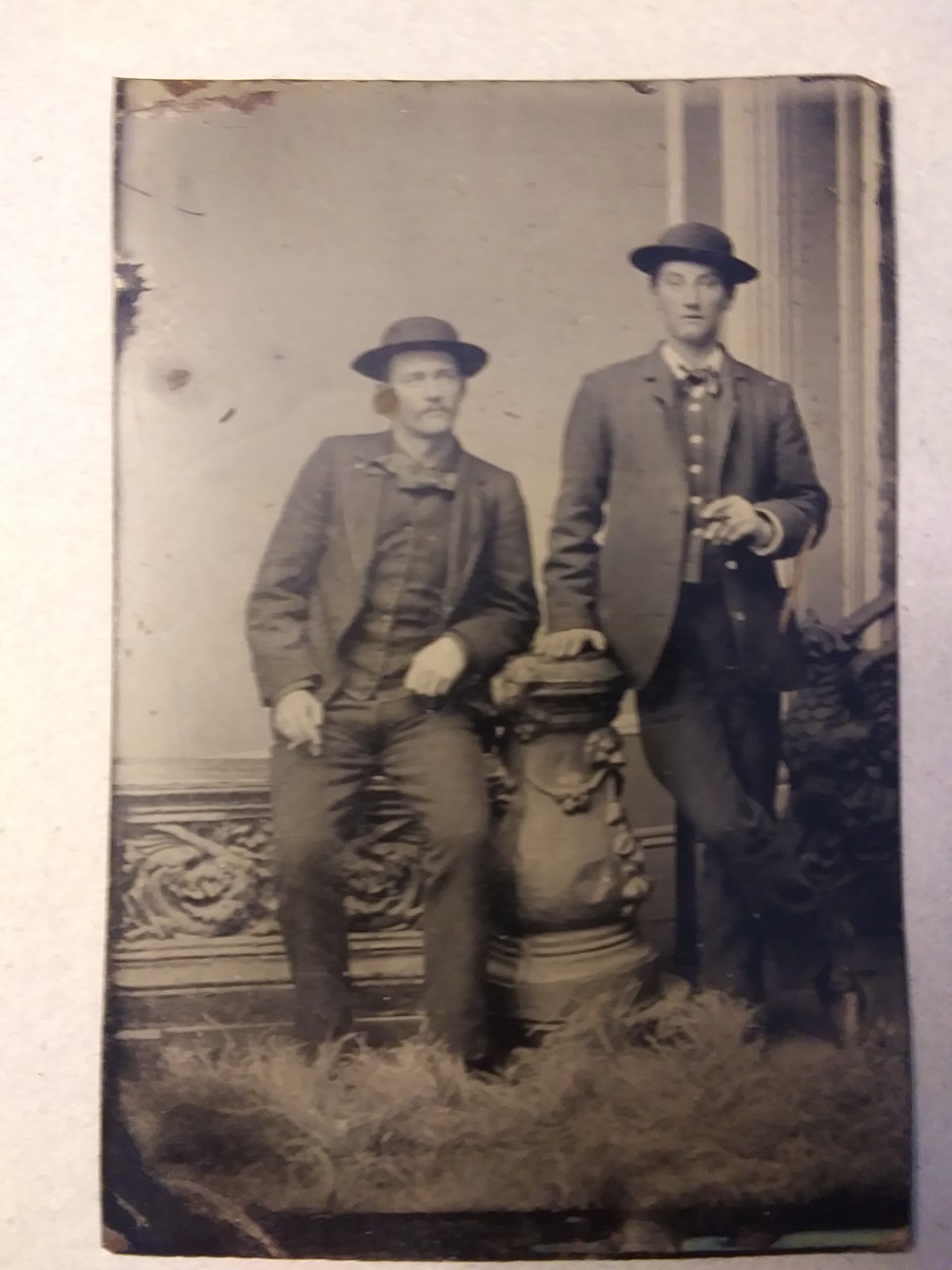 Billy The Kid Tintype 1880's In Estate Santa Fe NM Original Face Overlay Of BTK Billy The Kid Tintype 1880's In Estate Santa Fe NM Original Face Overlay Of BTK