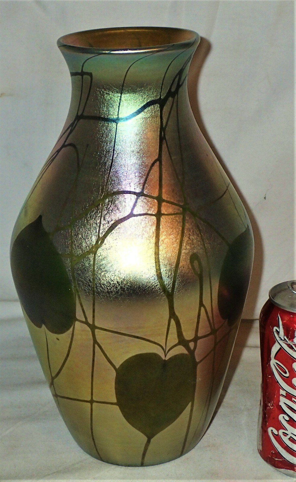 ANTIQUE USA MINT L.C.T. TIFFANY FURNACES FAVRILE STUDIOS ART GLASS FLOWER VASE ANTIQUE USA MINT L.C.T. TIFFANY FURNACES FAVRILE STUDIOS ART GLASS FLOWER VASE