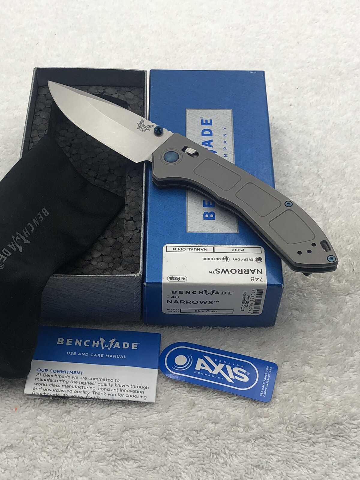 Benchmade 748 Narrows Prototype November 2022 New In Box Made In USA Benchmade 748 Narrows Prototype November 2022 New In Box Made In USA