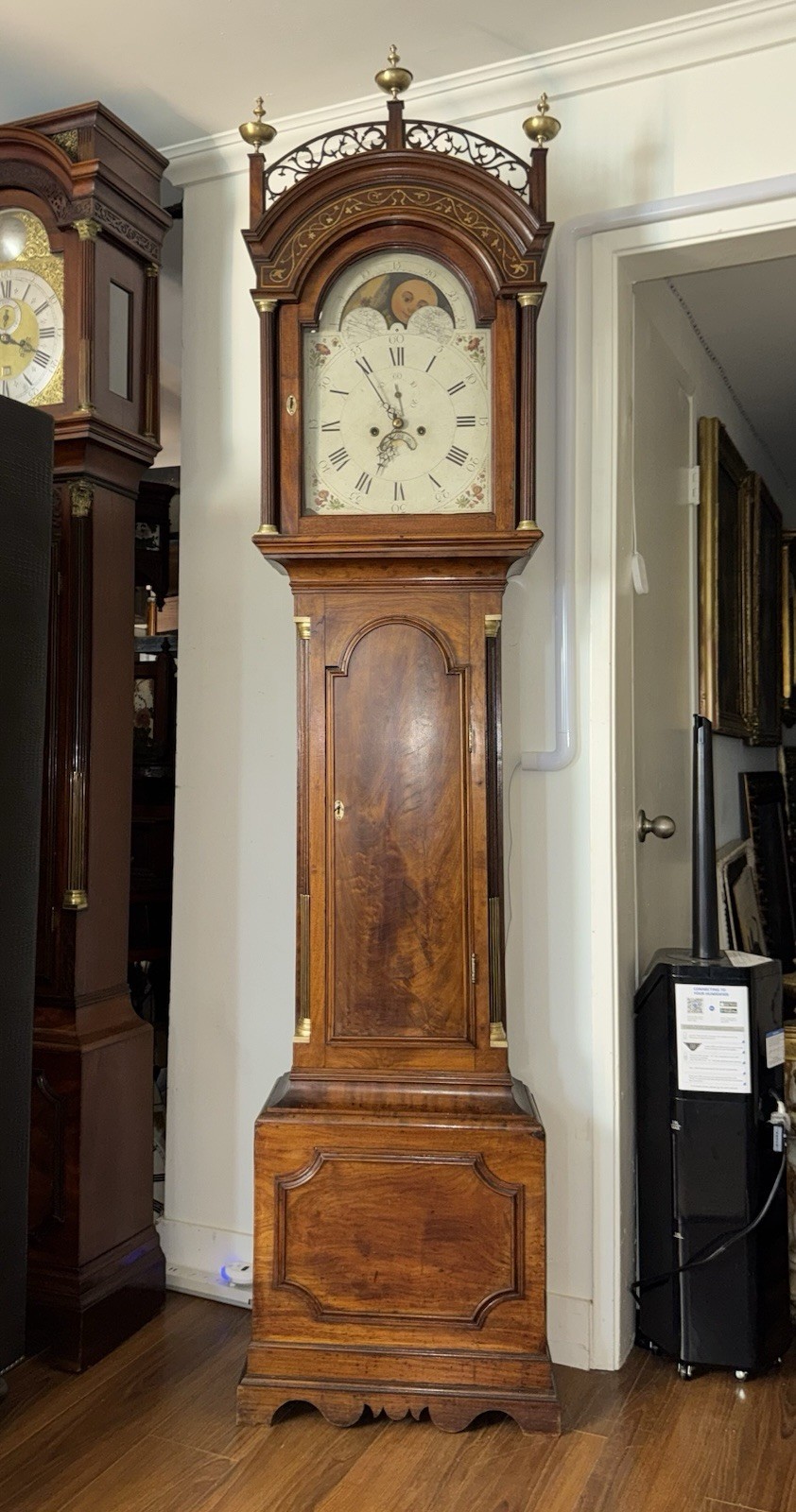 Rare William Fitz, New Hampshire Antique 18th Century Grandfather Clock