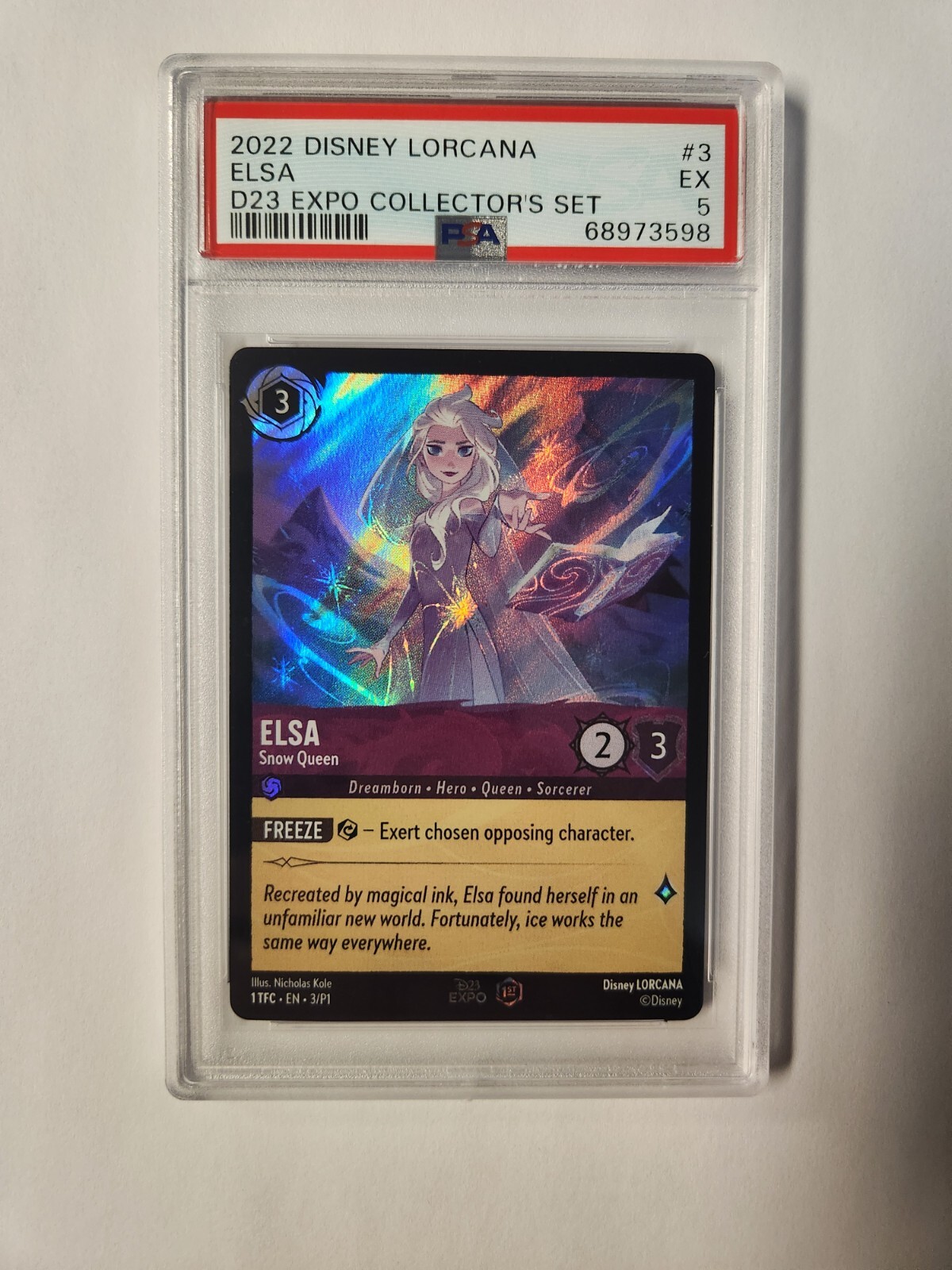 2022 Disney Lorcana D23 Promo Elsa PSA 5 Pop 2 2022 Disney Lorcana D23 Promo Elsa PSA 5 Pop 2