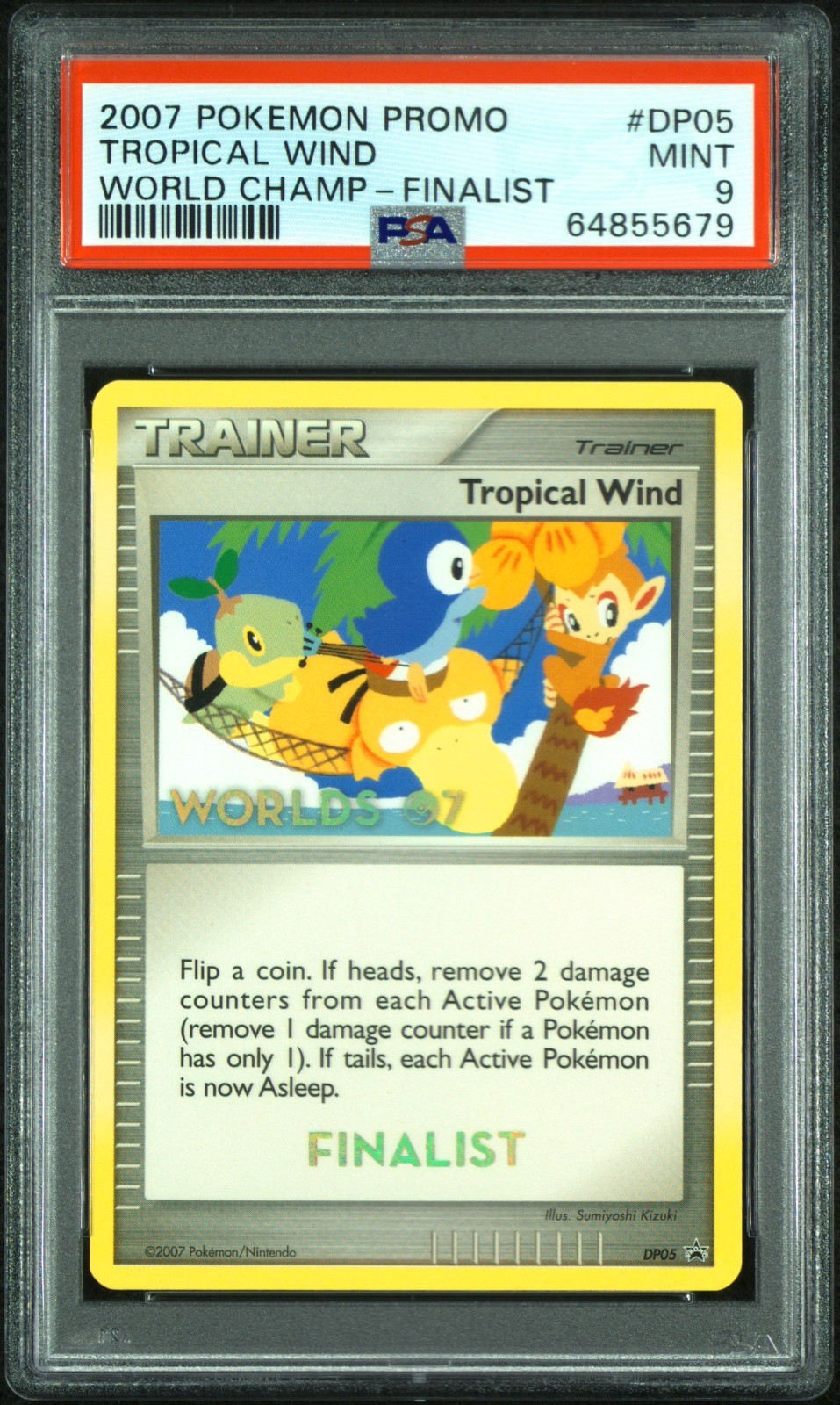 Pokemon Card Tropical Wind 2007 FINALIST World Championships Promo #DP05 PSA 9 Pokemon Card Tropical Wind 2007 FINALIST World Championships Promo #DP05 PSA 9