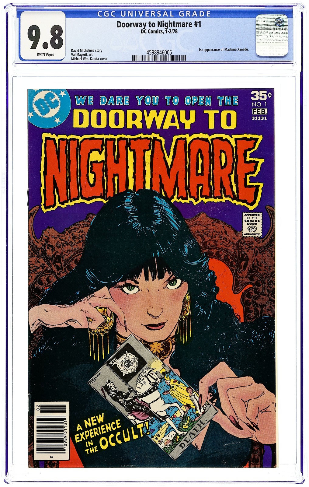 Doorway to Nightmare #1 CGC 9.8 1978 4598946005 1st app. Madame Xanadu Doorway to Nightmare #1 CGC 9.8 1978 4598946005 1st app. Madame Xanadu