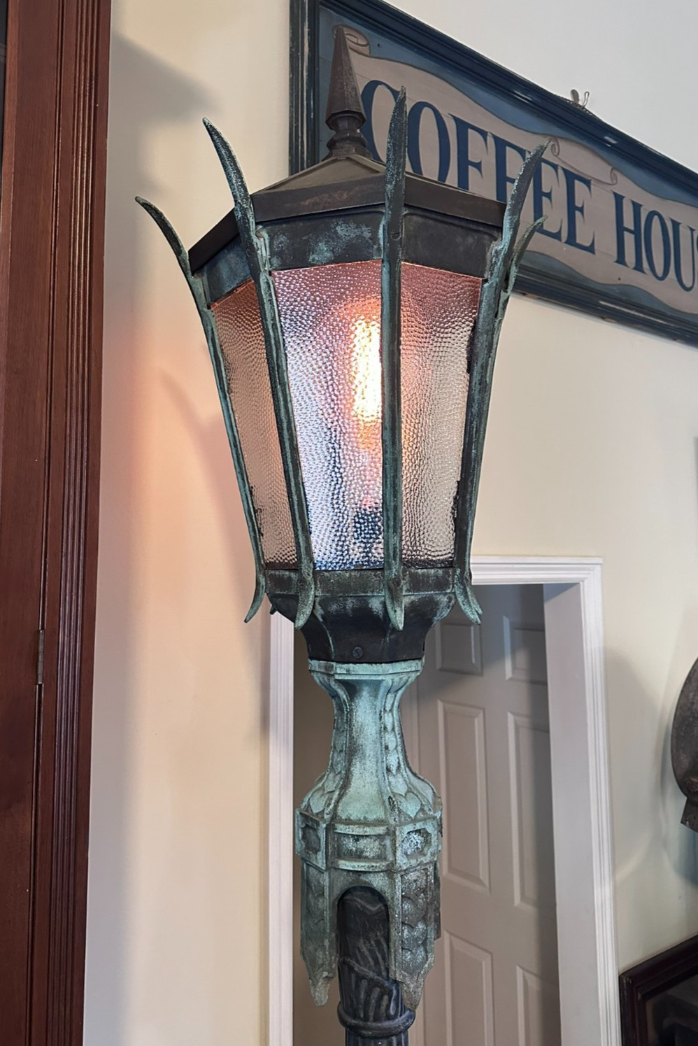 Original 1920’s Antique Chicago GE Novalux Street Light Lantern - Solid Bronze Original 1920’s Antique Chicago GE Novalux Street Light Lantern - Solid Bronze