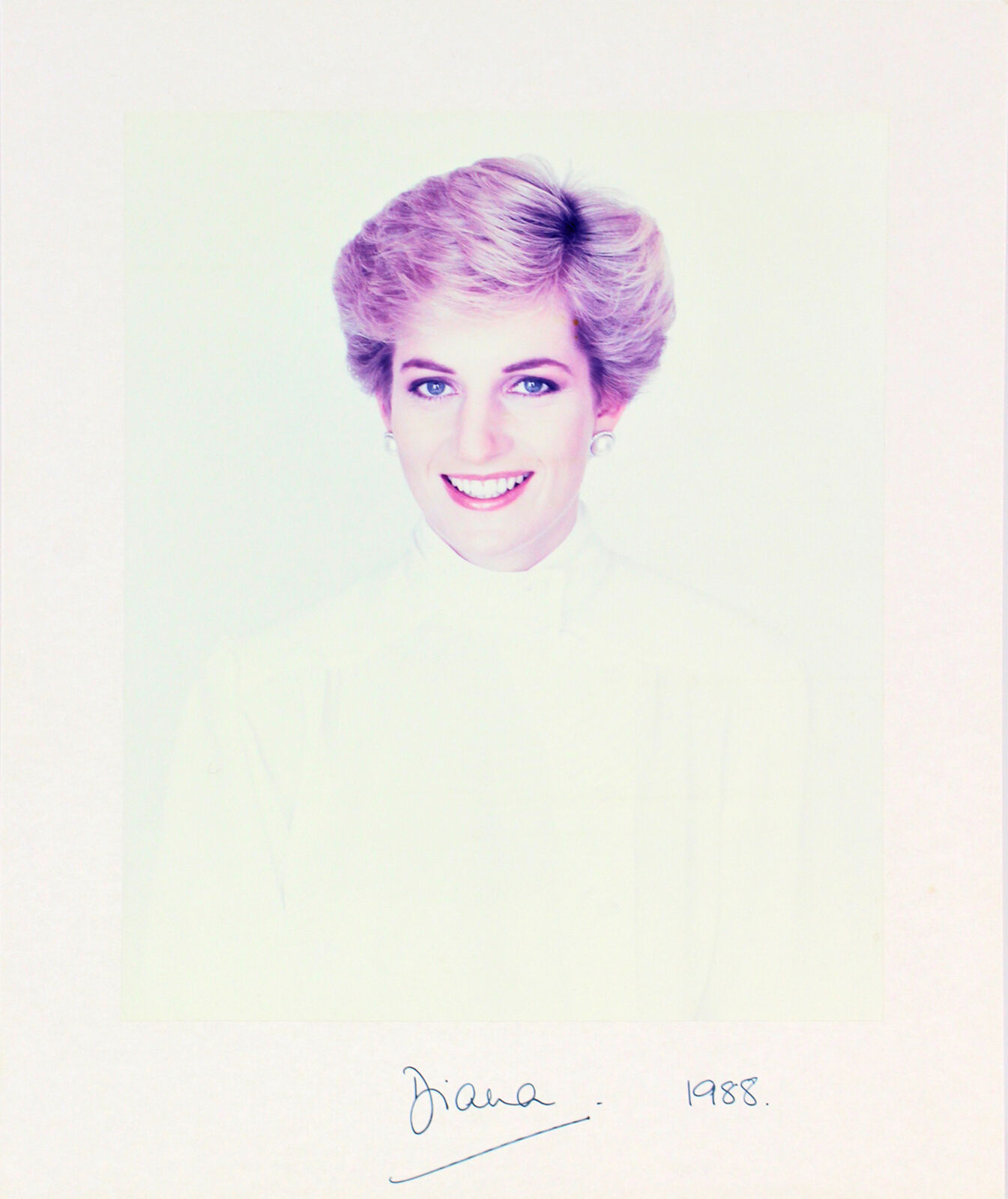 Princess Diana 1988 Authentic Signed 10x12 Mounted Photo Autographed BAS #A39045