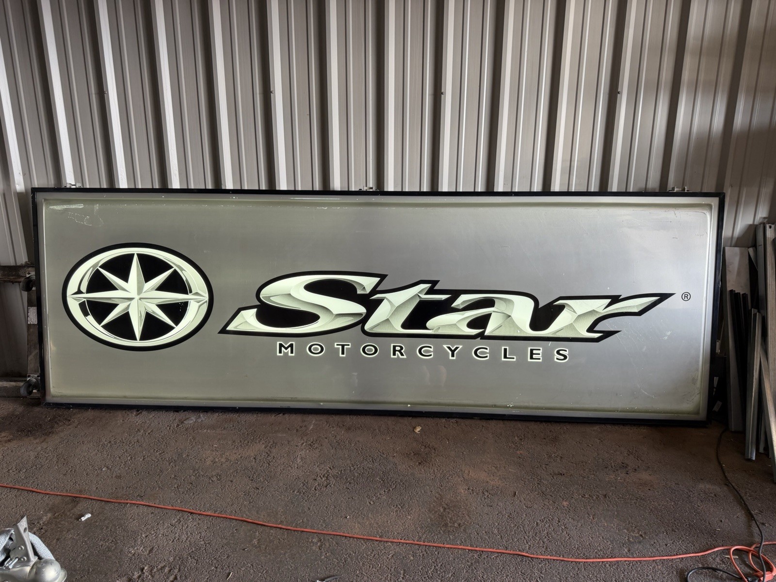 Yamaha Star Motorcycles Illuminated Dealership Sign Advertisement Vintage