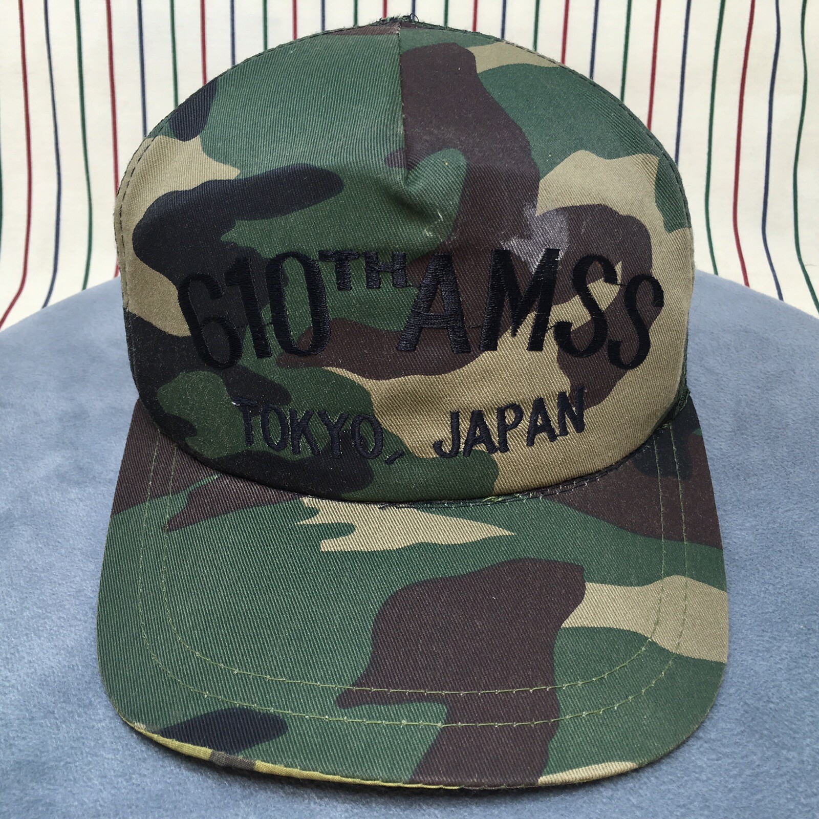 0048 Vintage 610th AMSS Tokyo Japan Hat Ball Cap Snapback Camo USAF Defunct VTG 0048 Vintage 610th AMSS Tokyo Japan Hat Ball Cap Snapback Camo USAF Defunct VTG