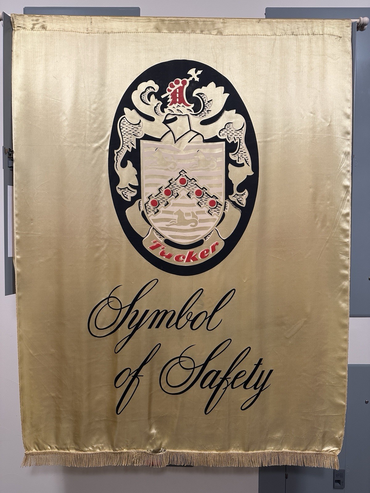 Tucker 1948 Symbol Of Safety Dealership Banner