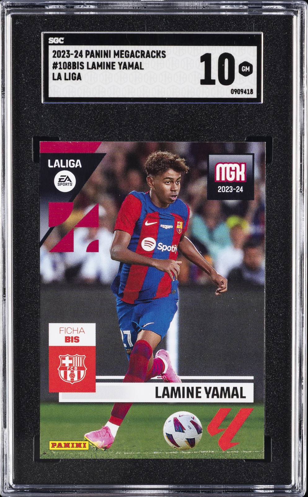 2023-24 PANINI MEGACRACKS LA LIGA #108BIS LAMINE YAMAL SGC 10 GM 2023-24 PANINI MEGACRACKS LA LIGA #108BIS LAMINE YAMAL SGC 10 GM