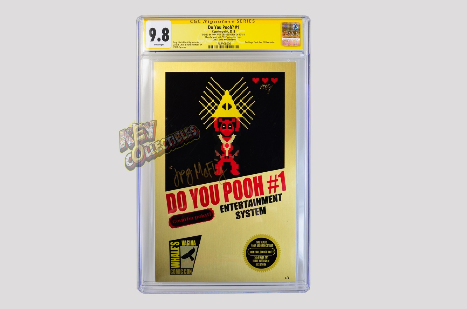 Do You Pooh? #1 Legend Of Zelda METAL COVER 1 OF 1 - SIGNED JPG MCFLY CGC 9.8 Do You Pooh? #1 Legend Of Zelda METAL COVER 1 OF 1 - SIGNED JPG MCFLY CGC 9.8