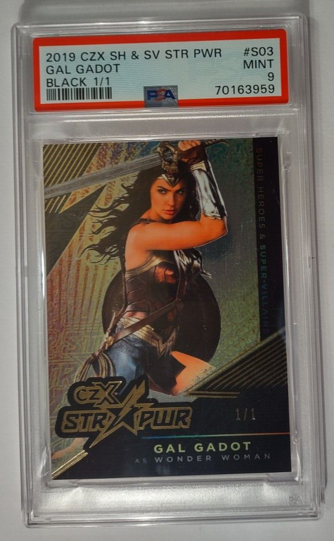 2019 CZX Heros Villains Gal Gadot Wonder Woman Star Power Black 1/1 PSA 9