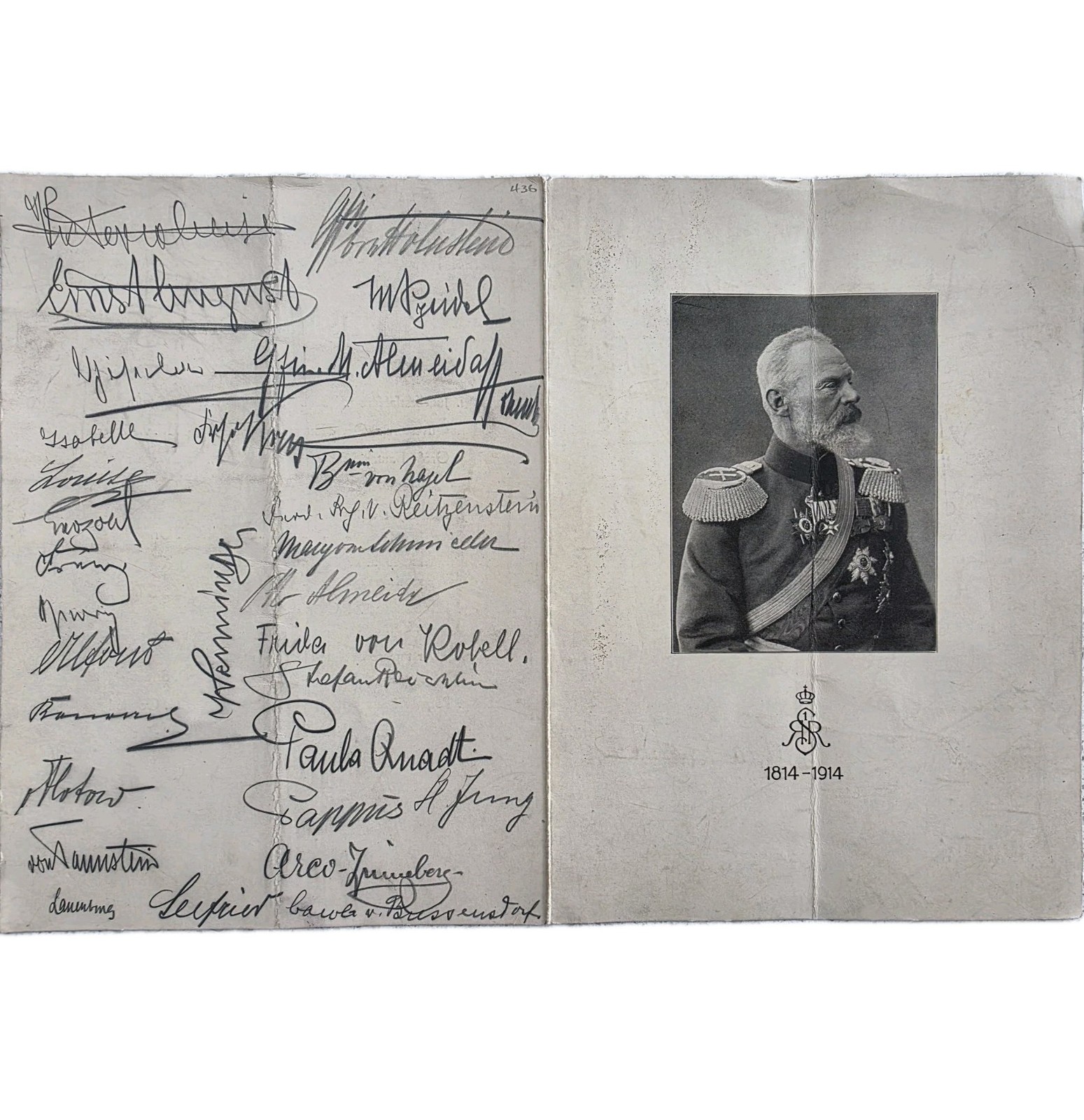 WWI Field Marshal Prince Leopold Signed Prussian Royalty German Military Menu DE WWI Field Marshal Prince Leopold Signed Prussian Royalty German Military Menu DE