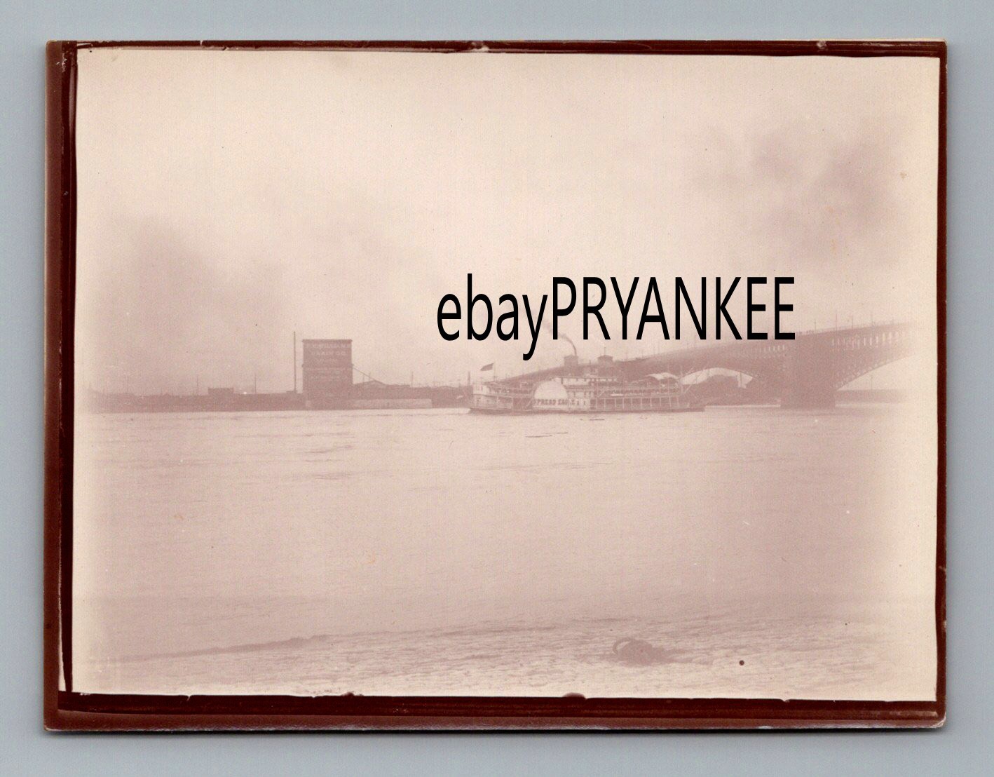 1904 Antique ST LOUIS Unpublished Photo / SPREAD EAGLE Steamboat at EADS BRIDGE 1904 Antique ST LOUIS Unpublished Photo / SPREAD EAGLE Steamboat at EADS BRIDGE