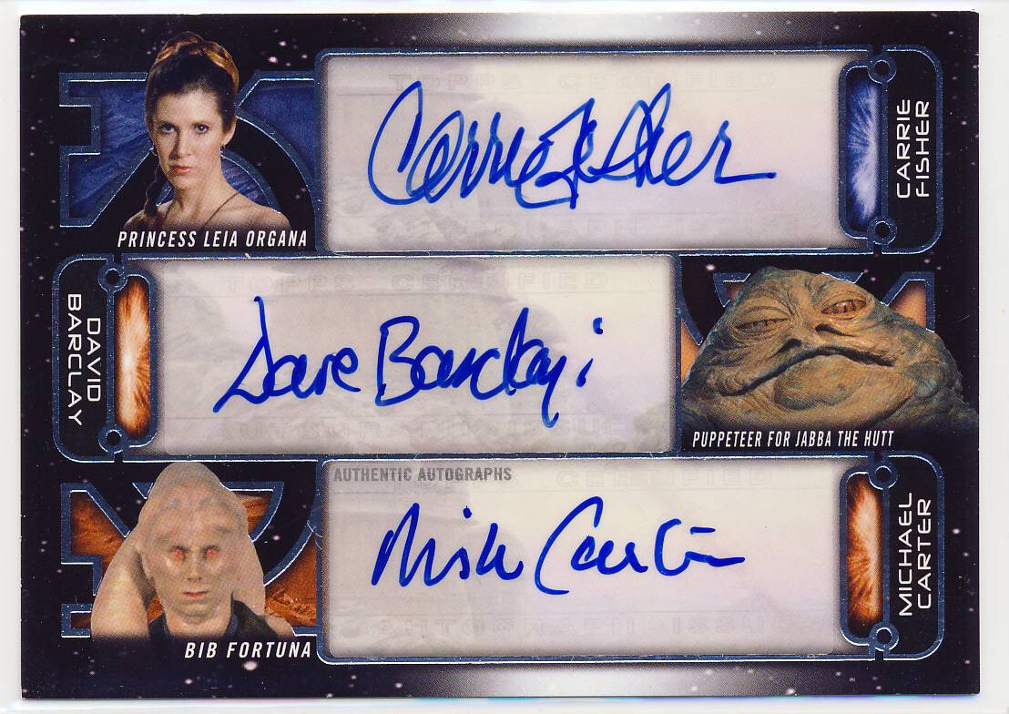 2017 Star Wars Galactic Files Reborn Autograph TA-FBC Fisher Slave Girl Leia 2/3