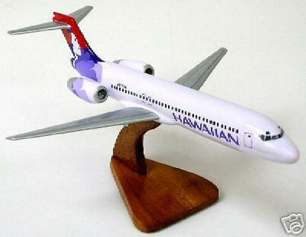 B-717 Hawaiian Airlines Boeing B717 Airplane Desktop Wood Model Big New B-717 Hawaiian Airlines Boeing B717 Airplane Desktop Wood Model Big New