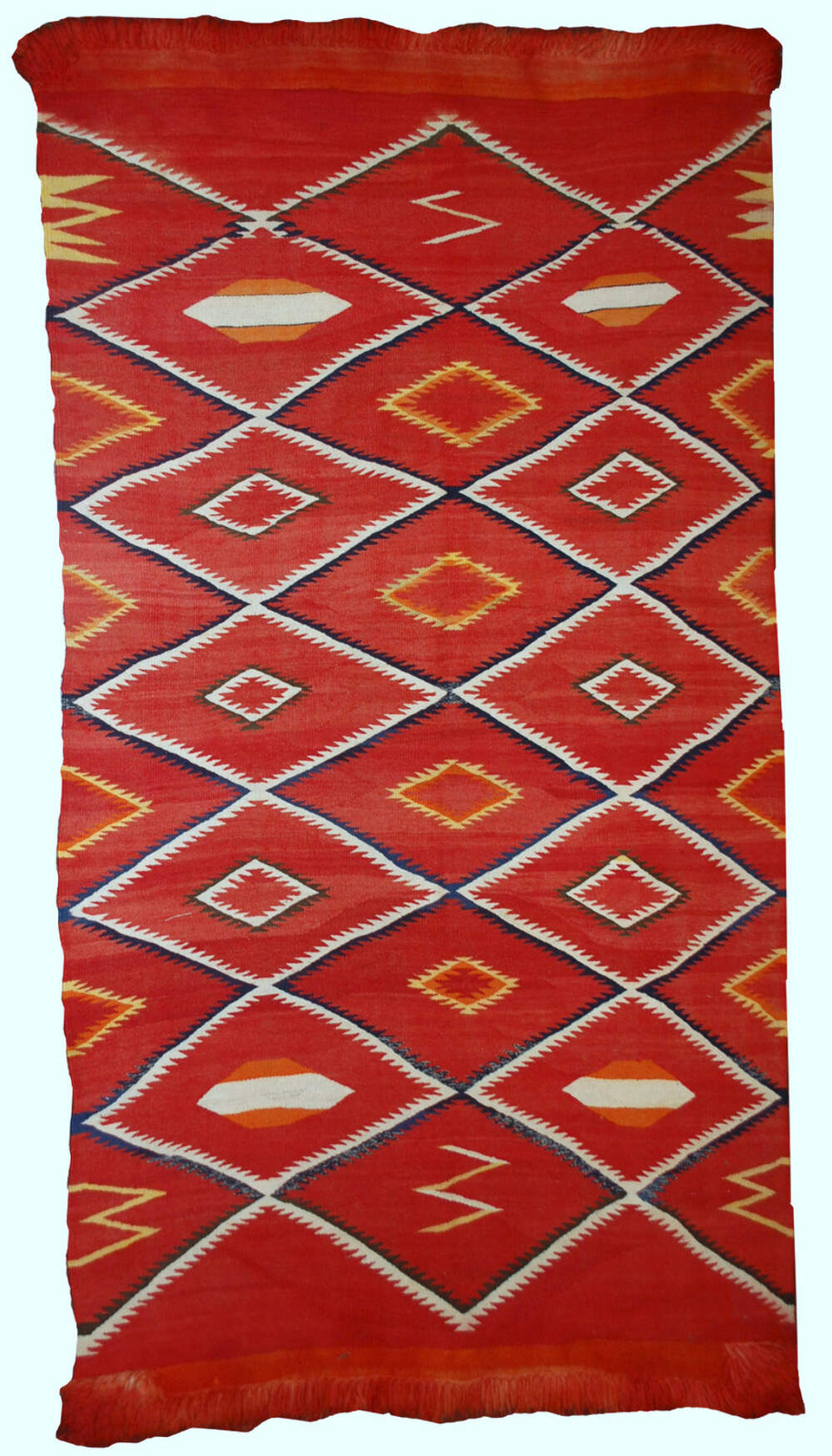 Handmade Antique collectible Native American Navajo blanket 4.7' x 7.7' (143cm x
