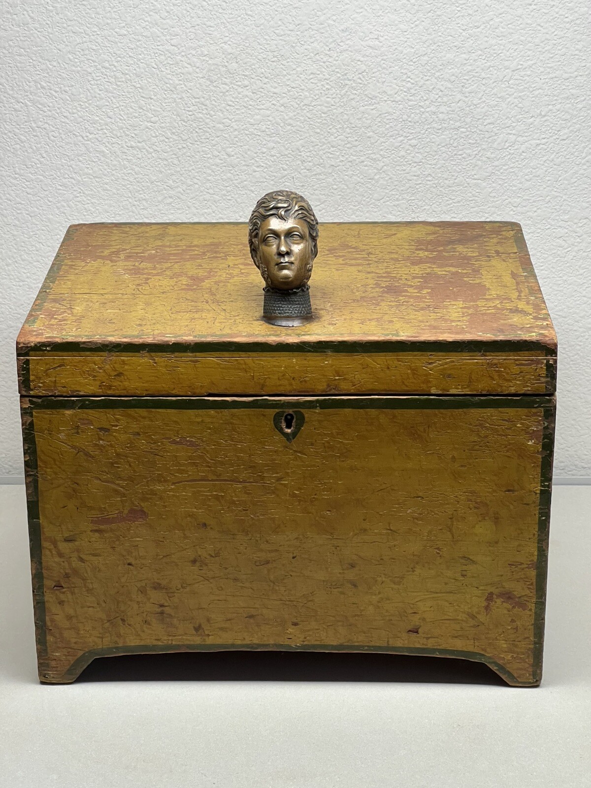ANTIQUE PINE TREASURE CHEST AUSTRIAN BRONZE OLD JEWELRY BOX ODD FELLOWS FOLK ART ANTIQUE PINE TREASURE CHEST AUSTRIAN BRONZE OLD JEWELRY BOX ODD FELLOWS FOLK ART