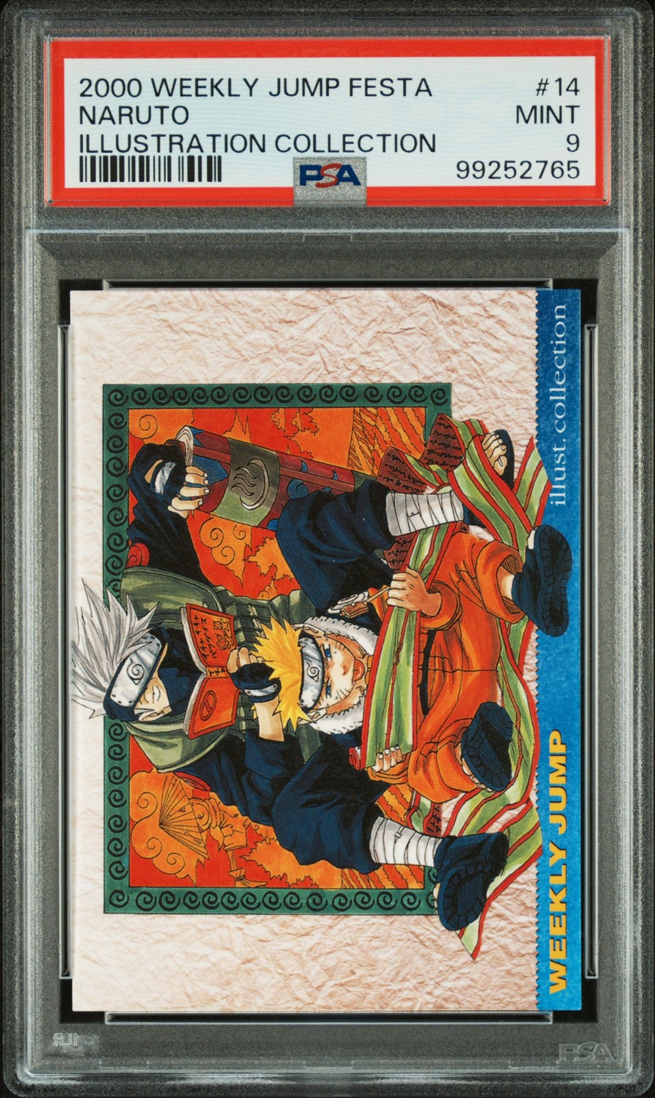 2000 WEEKLY JUMP FESTA ILLUSTRATION COLLECTION #14 NARUTO PSA 9