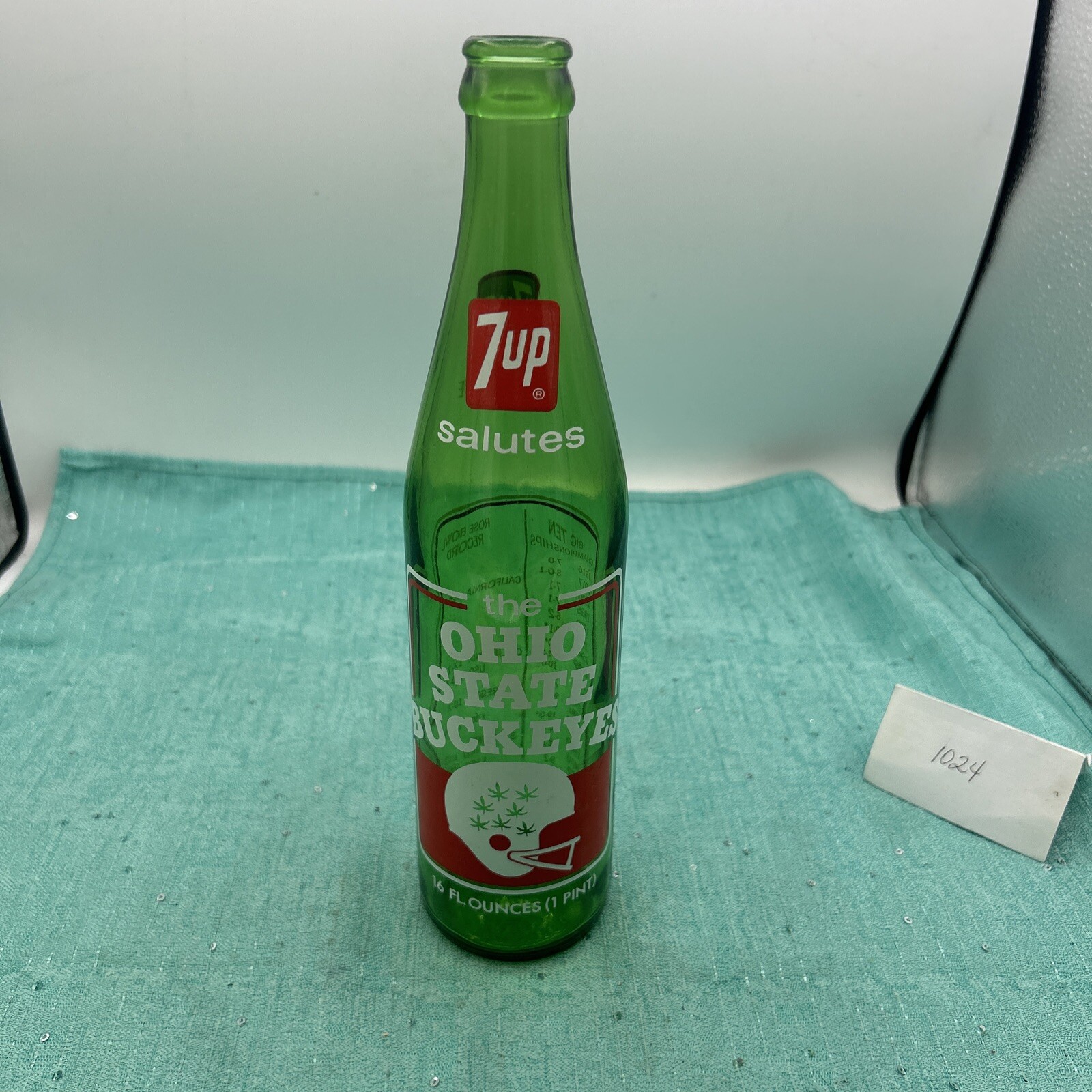 The Ohio State Buckeyes 7-Up Bottle Football Rose Bowl National Champs The Ohio State Buckeyes 7-Up Bottle Football Rose Bowl National Champs
