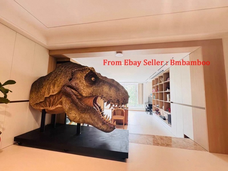ECC 1/1 Life-size T-Rex Head Dinosaur Huge Figure Statue Collectible Limited 49