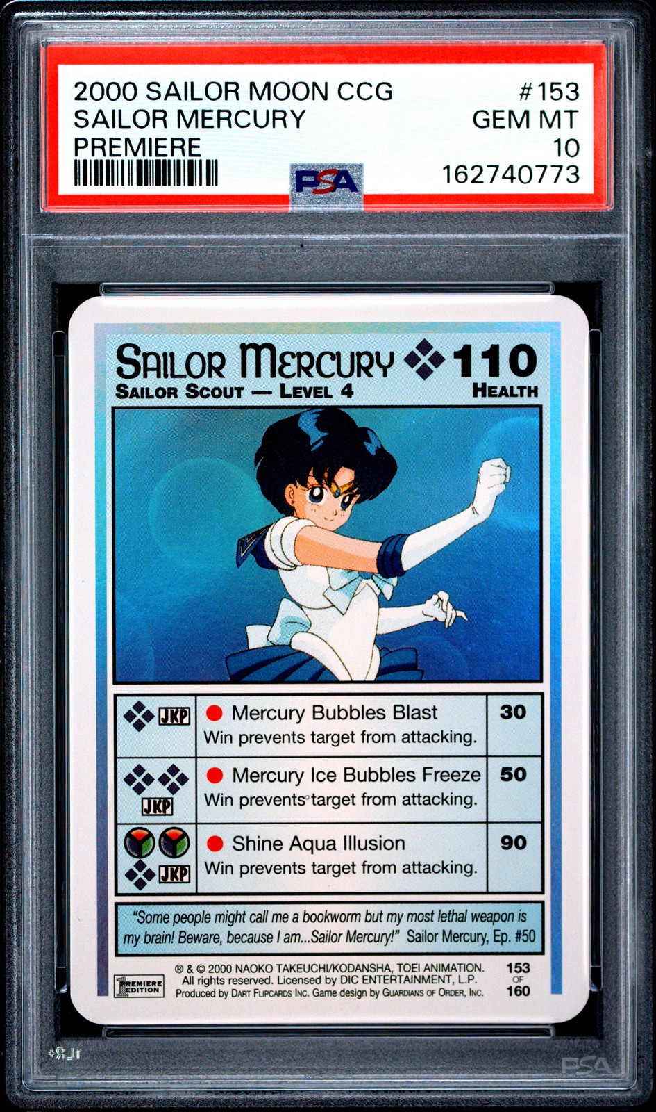 2000 SAILOR MOON CCG: PREMIERE #153 SAILOR MERCURY PSA 10