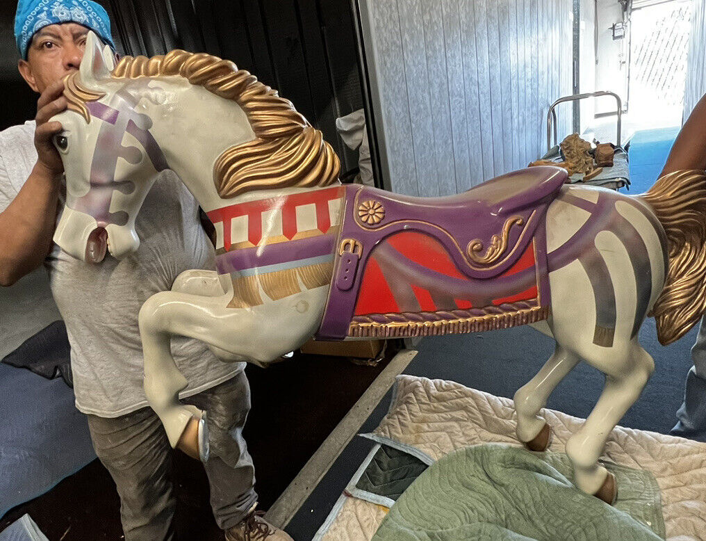Lot Of Vintage Wooden Carousel Horse Merry Go Round Figures Sold One Or All