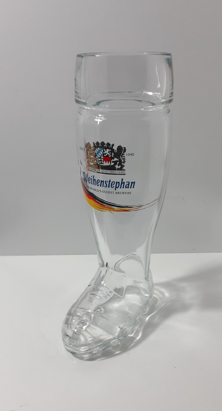 Football Boot Beer Glass German Soccer World Cup Weihenstephan 2006