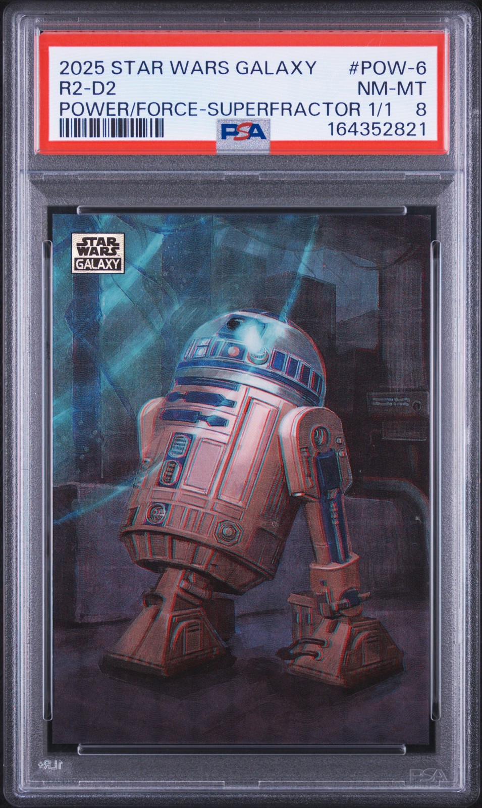 2025 TOPPS CHROME STAR WARS GALAXY POWER OF THE FORCE #POW-6 R2-D2 1/1 PSA 8 2025 TOPPS CHROME STAR WARS GALAXY POWER OF THE FORCE #POW-6 R2-D2 1/1 PSA 8