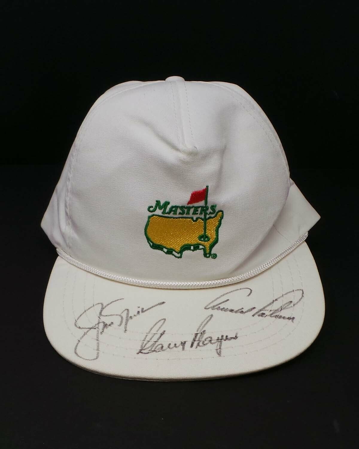 Gary PLAYER Arnold PALMER & Jack NICKLAUS Signed Masters Golf Cap AFTAL RD COA 
