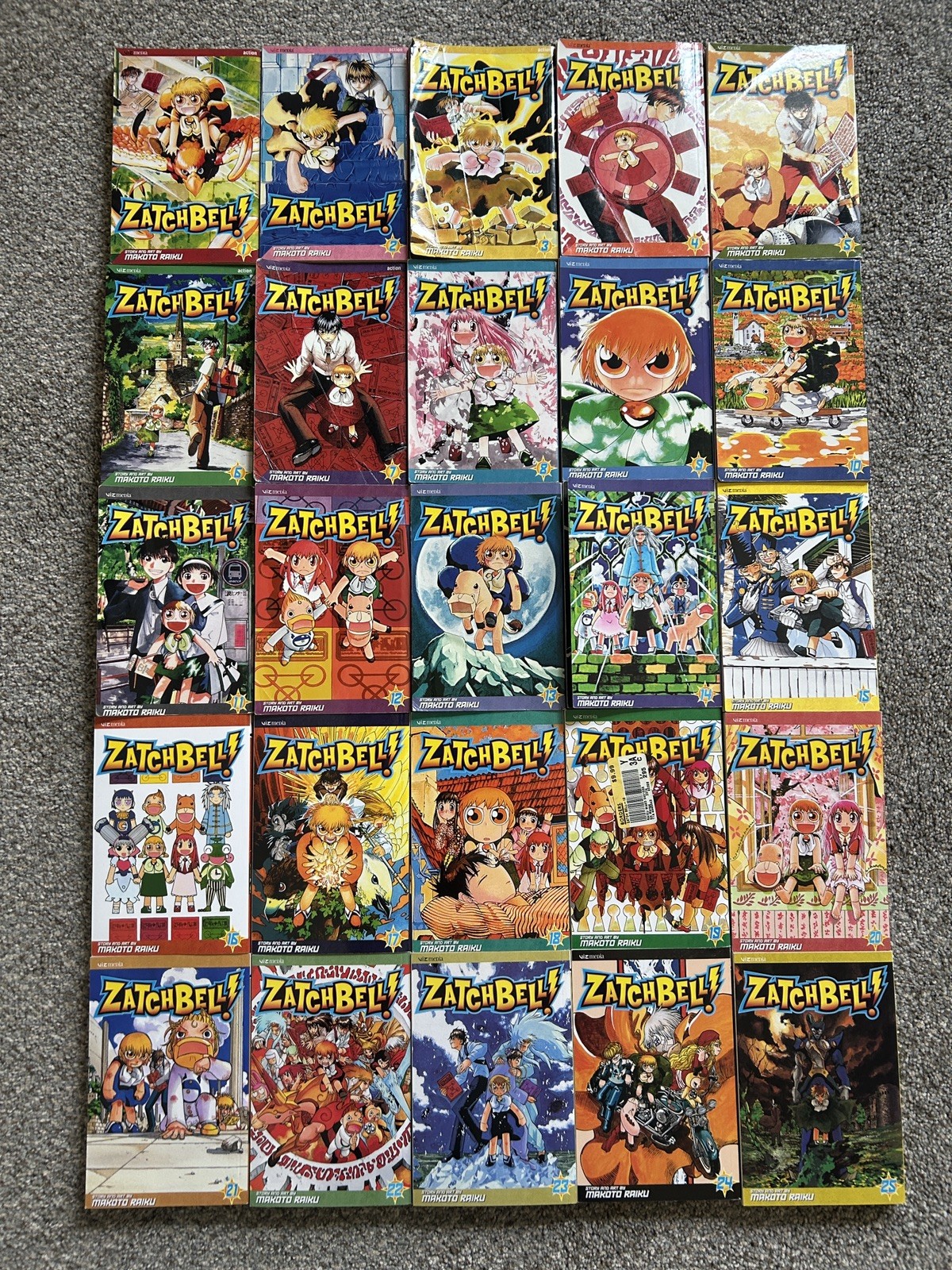 Zatch Bell Manga Volumes 1-25 by Makoto Raiku VIZ Media English Complete OOP Zatch Bell Manga Volumes 1-25 by Makoto Raiku VIZ Media English Complete OOP