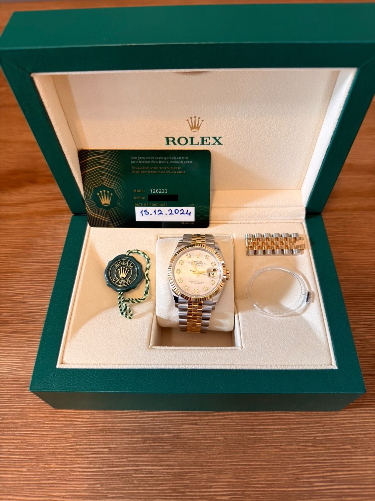 2024 Rolex Datejust 36 Oyster, 36 mm Oystersteel & Yellow Gold Reference 126233 2024 Rolex Datejust 36 Oyster, 36 mm Oystersteel & Yellow Gold Reference 126233