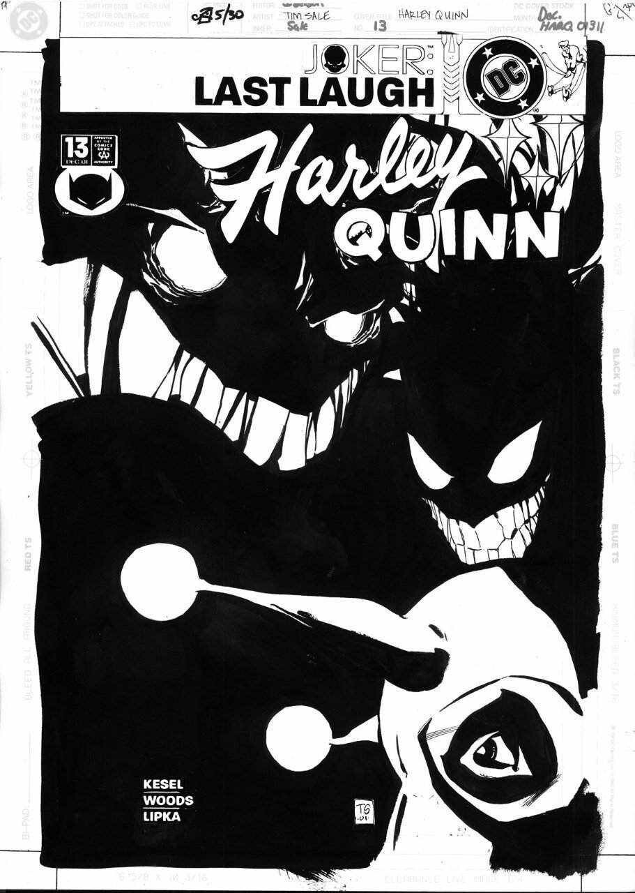 TIM SALE - Harley Quinn #13 cover, Harley vs Joker monsters TIM SALE - Harley Quinn #13 cover, Harley vs Joker monsters
