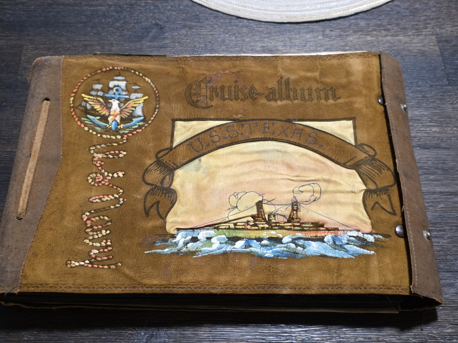 Rare One Of A Kind 1930s USS Texas Battleship Scrapbook 135+ Photos 60 Sigs   +