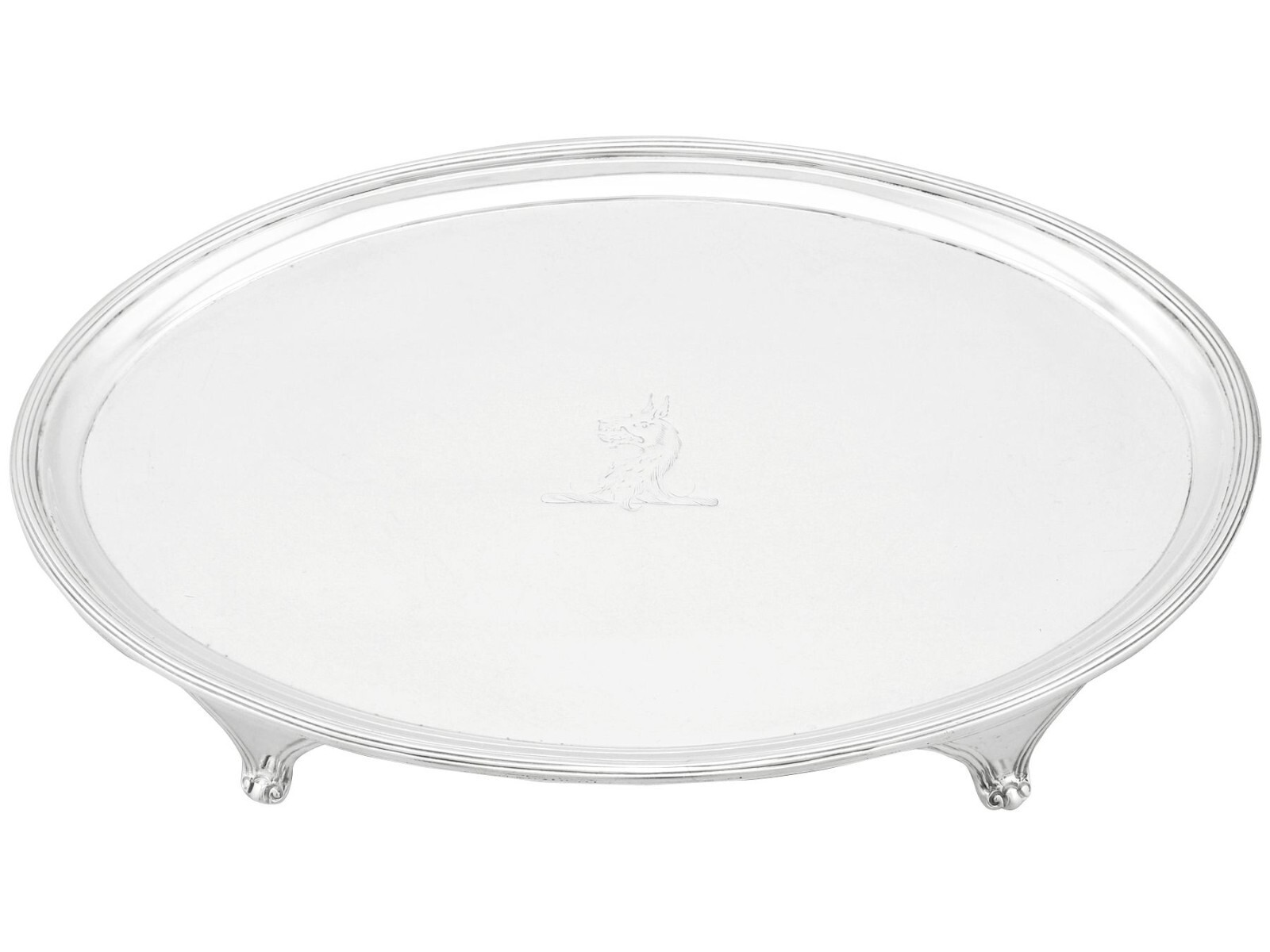 Antique George III Sterling Silver Salver by Henry Chawner 436g Width 17.6cm Antique George III Sterling Silver Salver by Henry Chawner 436g Width 17.6cm