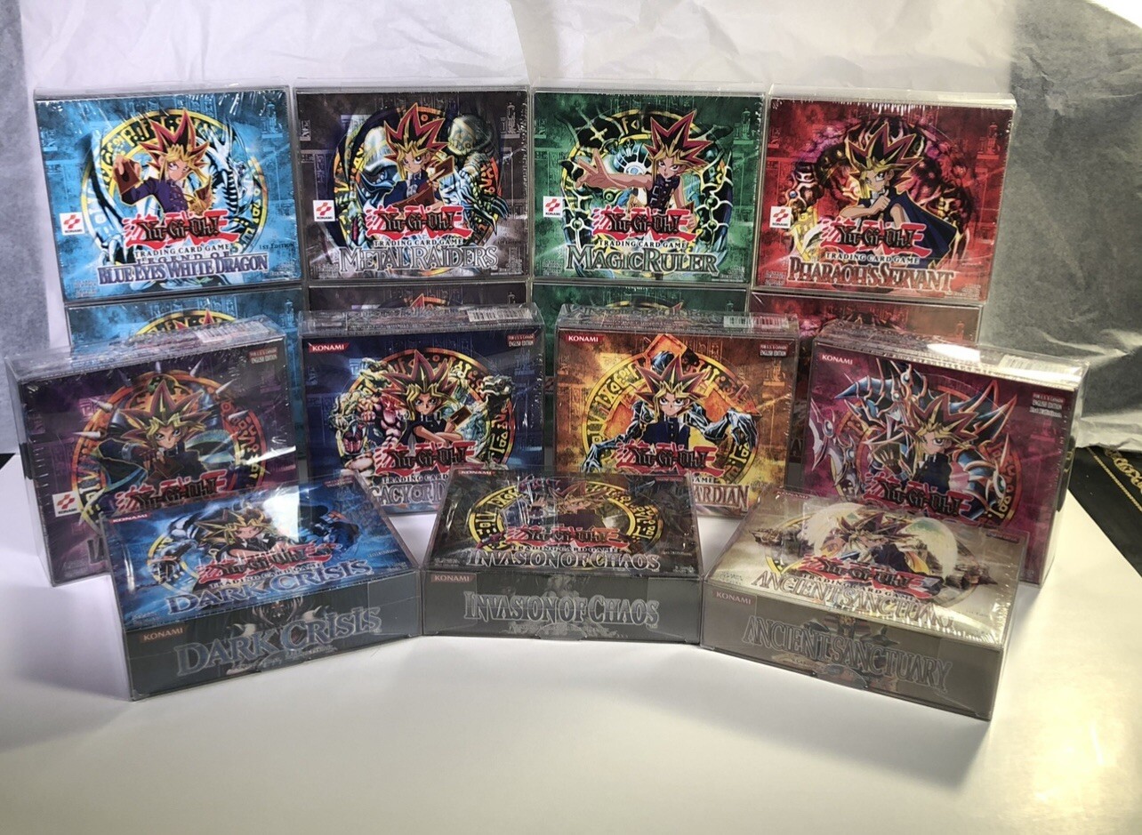 Yu-Gi-Oh Sealed 1st Edition Booster Box Complete Set. Blue Eyes Magicians Force