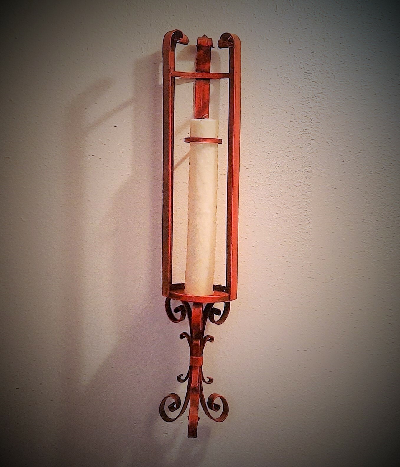 1972 RRR walldecor aftico vtg mcm brady bunch burnt orange sculpture calif art