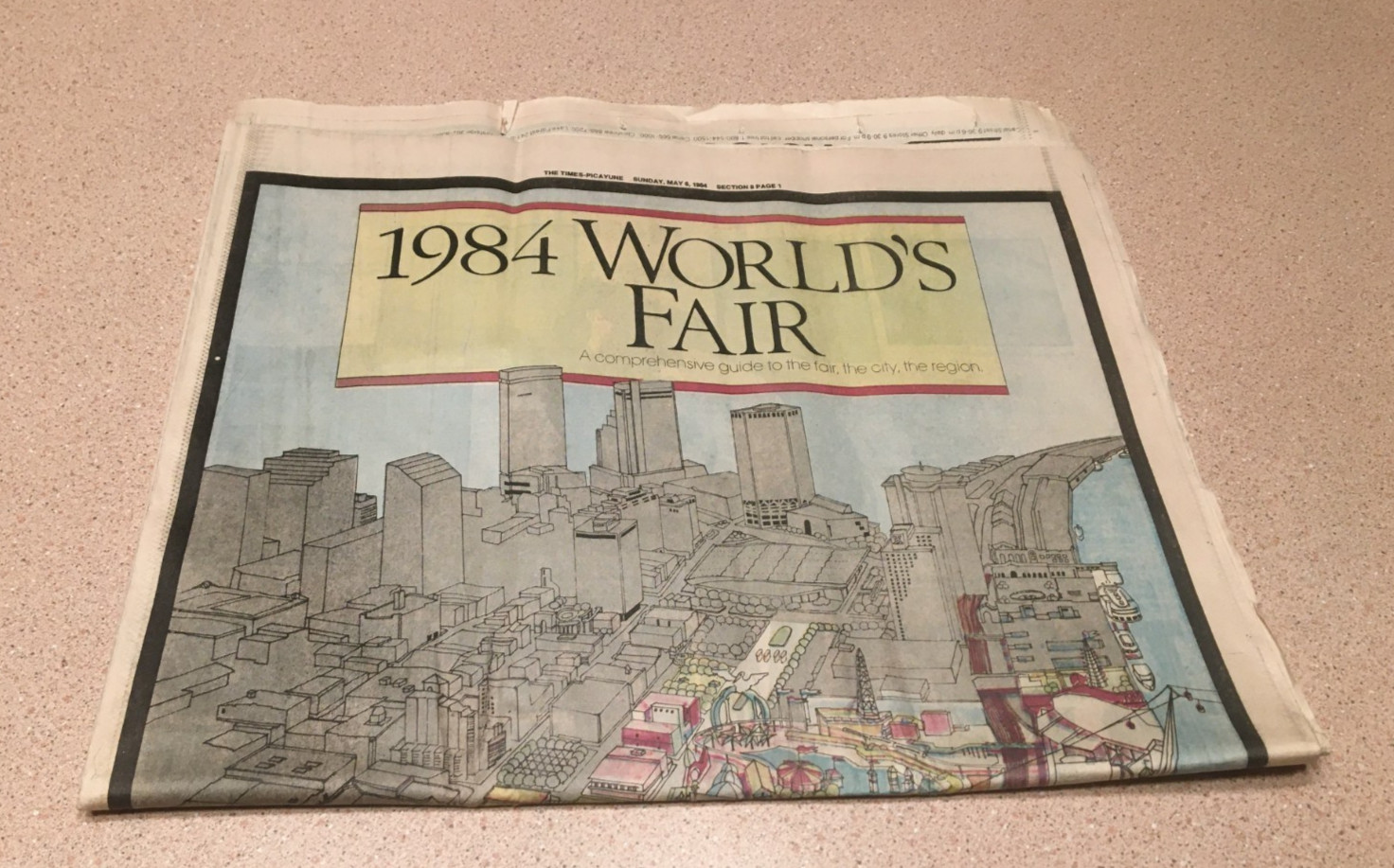 VINTAGE 1984 NEW ORLEANS WORLD'S FAIR NEWSPAPER MAISON BLANCHE WILLIE NELSON ++