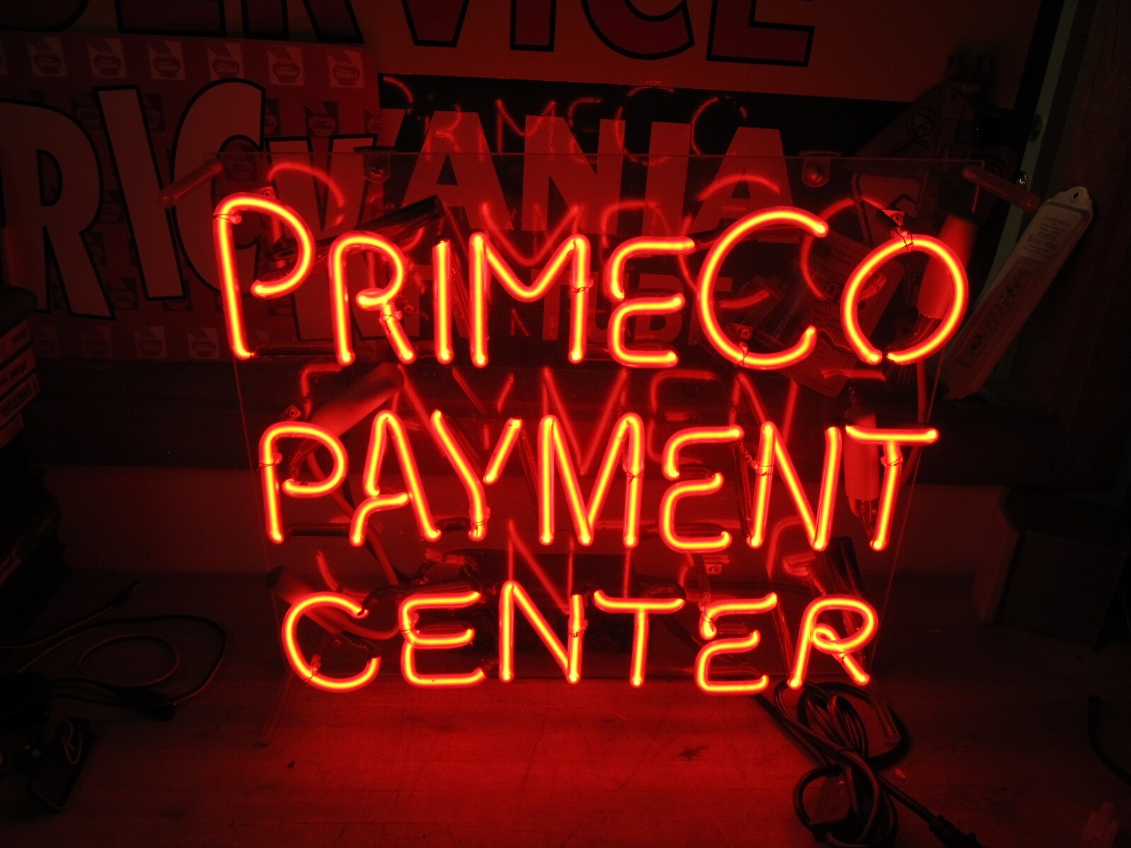 Vintage Original PrimeCo Payment Center Cell Phone Store Neon Sign PICK UP HERE Vintage Original PrimeCo Payment Center Cell Phone Store Neon Sign PICK UP HERE