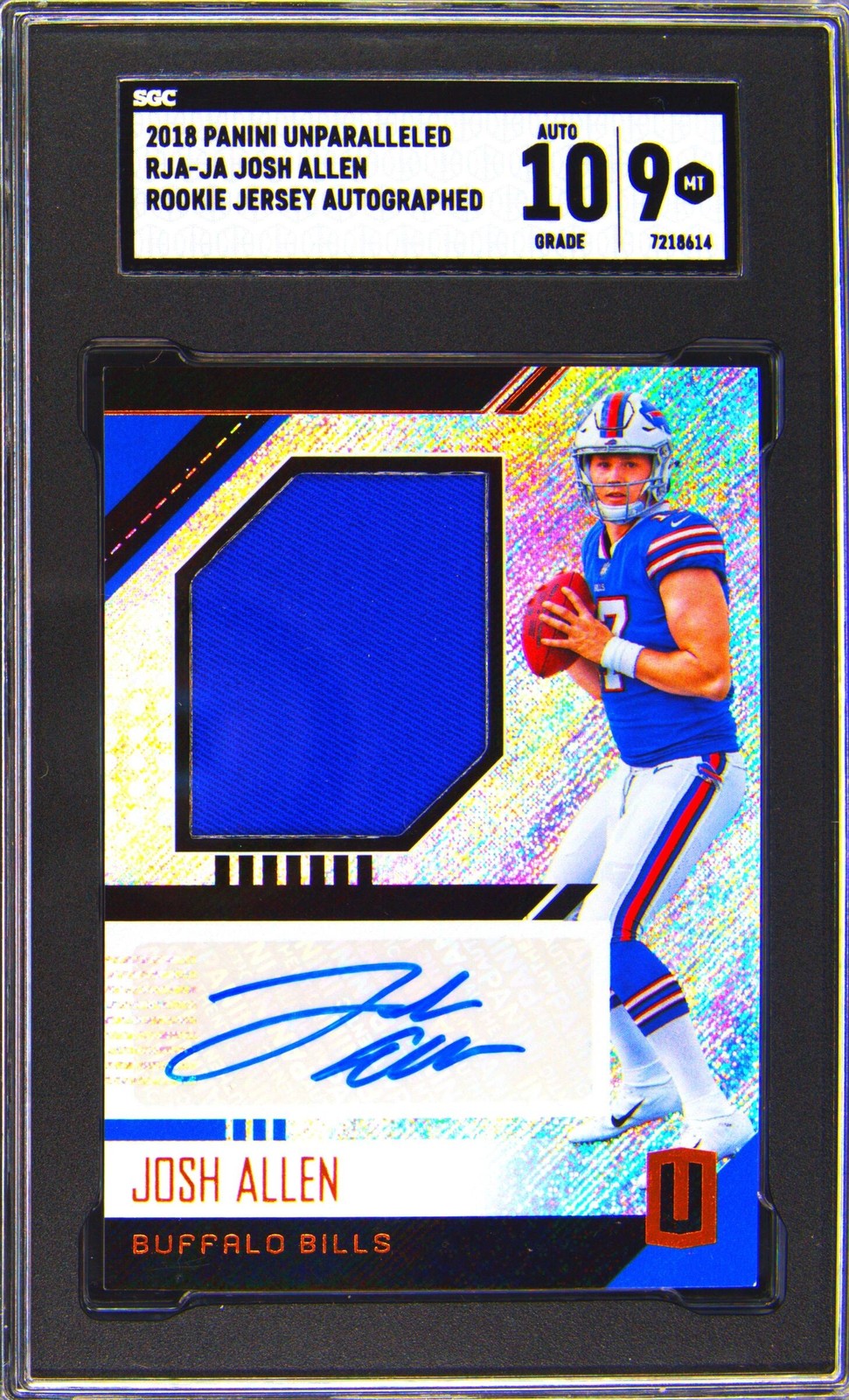 2018 PANINI UNPARALLELED JOSH ALLEN SGC 9 2018 PANINI UNPARALLELED JOSH ALLEN SGC 9