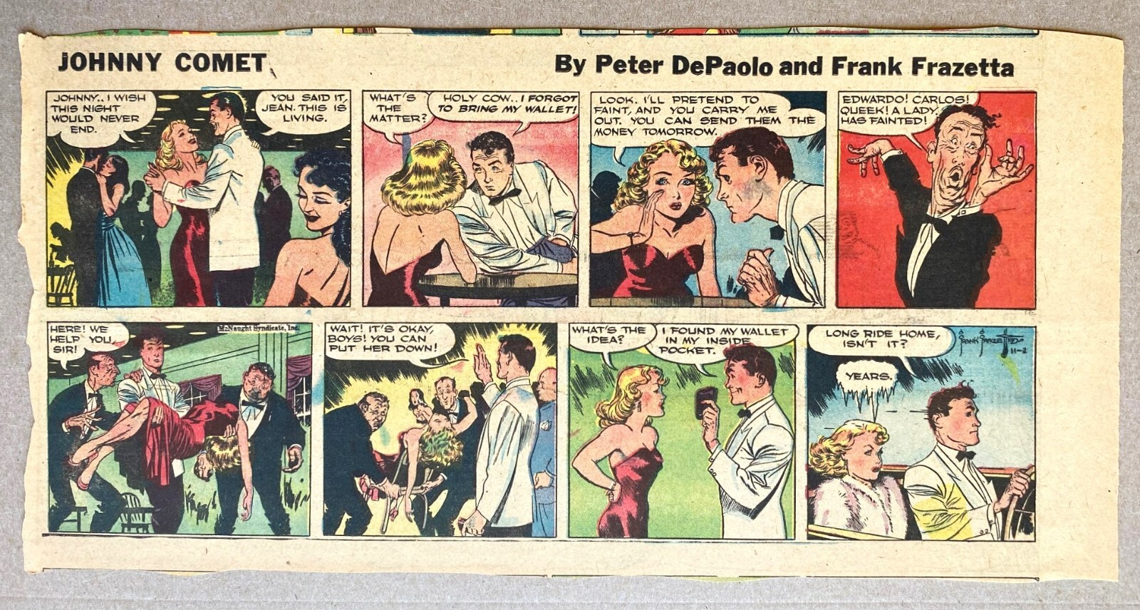 ATTENTION FRAZETTA COMPLETISTS RARE JOHNNY COMET NEWSPAPER STRIP COLLECTION ATTENTION FRAZETTA COMPLETISTS RARE JOHNNY COMET NEWSPAPER STRIP COLLECTION