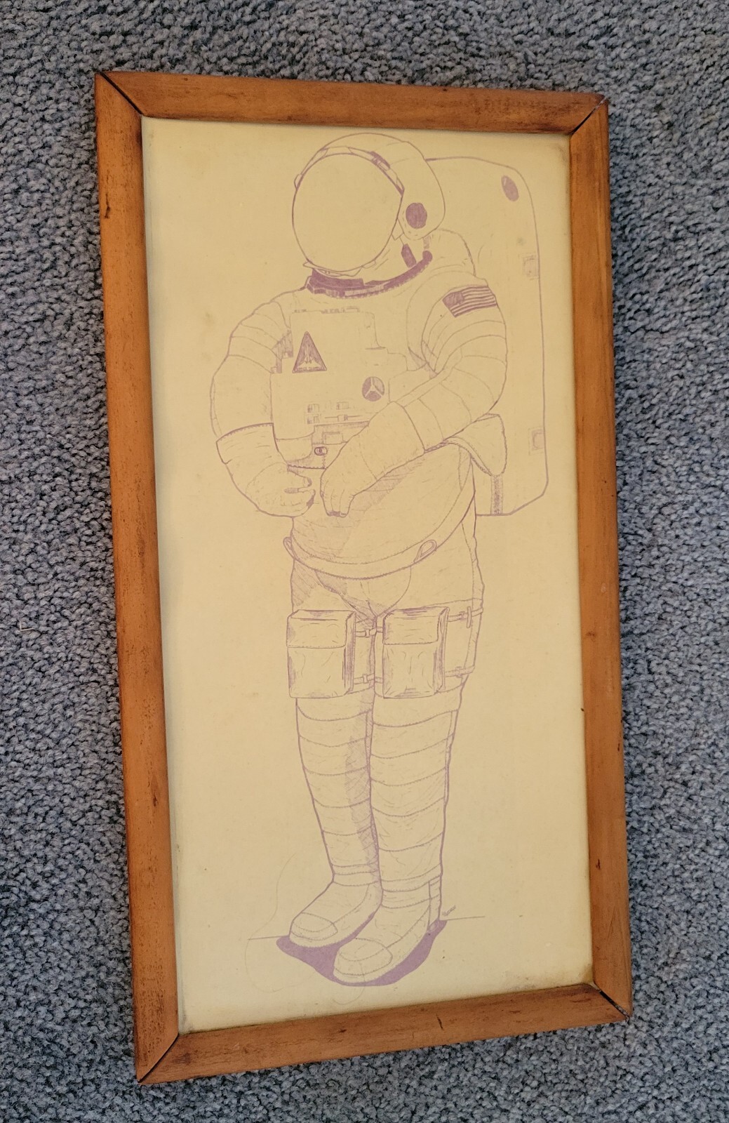 Original Drawing Of NASA Space Shuttle Suit Original Drawing Of NASA Space Shuttle Suit