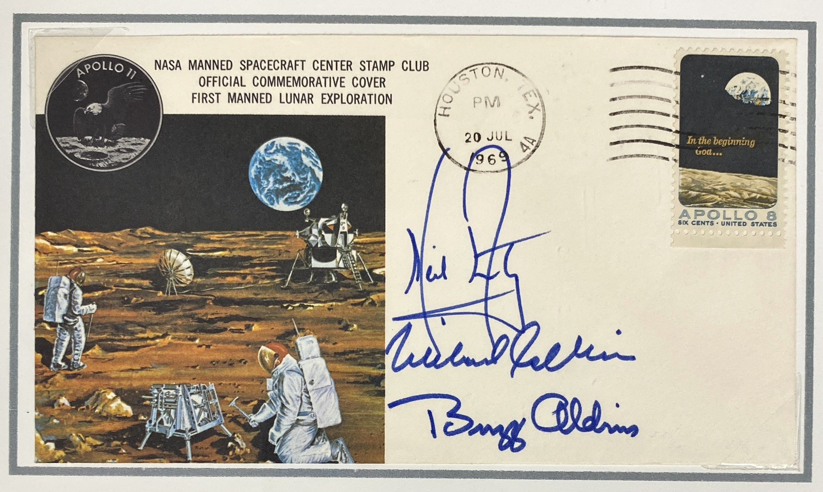 Apollo 11 Insurance Cover Signed Neil Armstrong, Buzz Aldrin & Collins - PSA 10 Apollo 11 Insurance Cover Signed Neil Armstrong, Buzz Aldrin & Collins - PSA 10