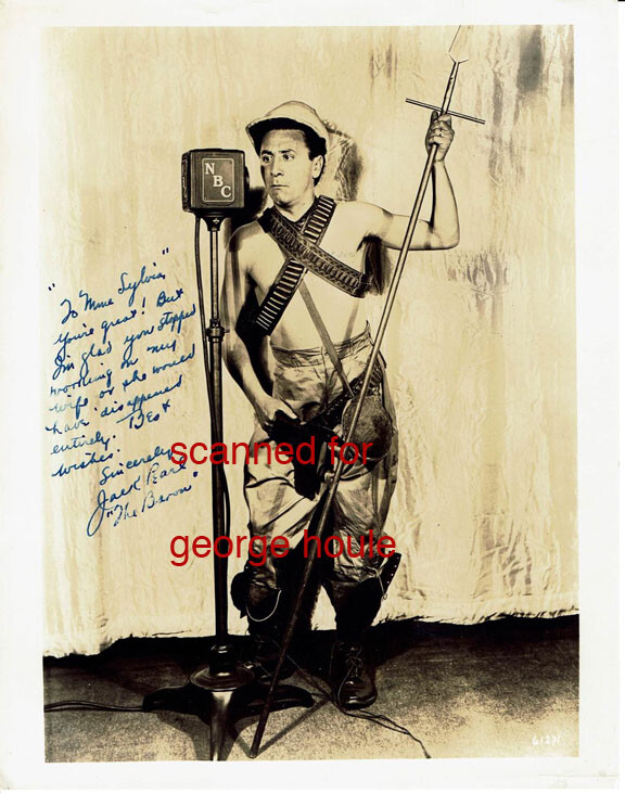 JACK PEARL - PHOTOGRAPH - SIGNED - BARON MUNCHAUSEN - COMEDIAN - NBC RADIO JACK PEARL - PHOTOGRAPH - SIGNED - BARON MUNCHAUSEN - COMEDIAN - NBC RADIO