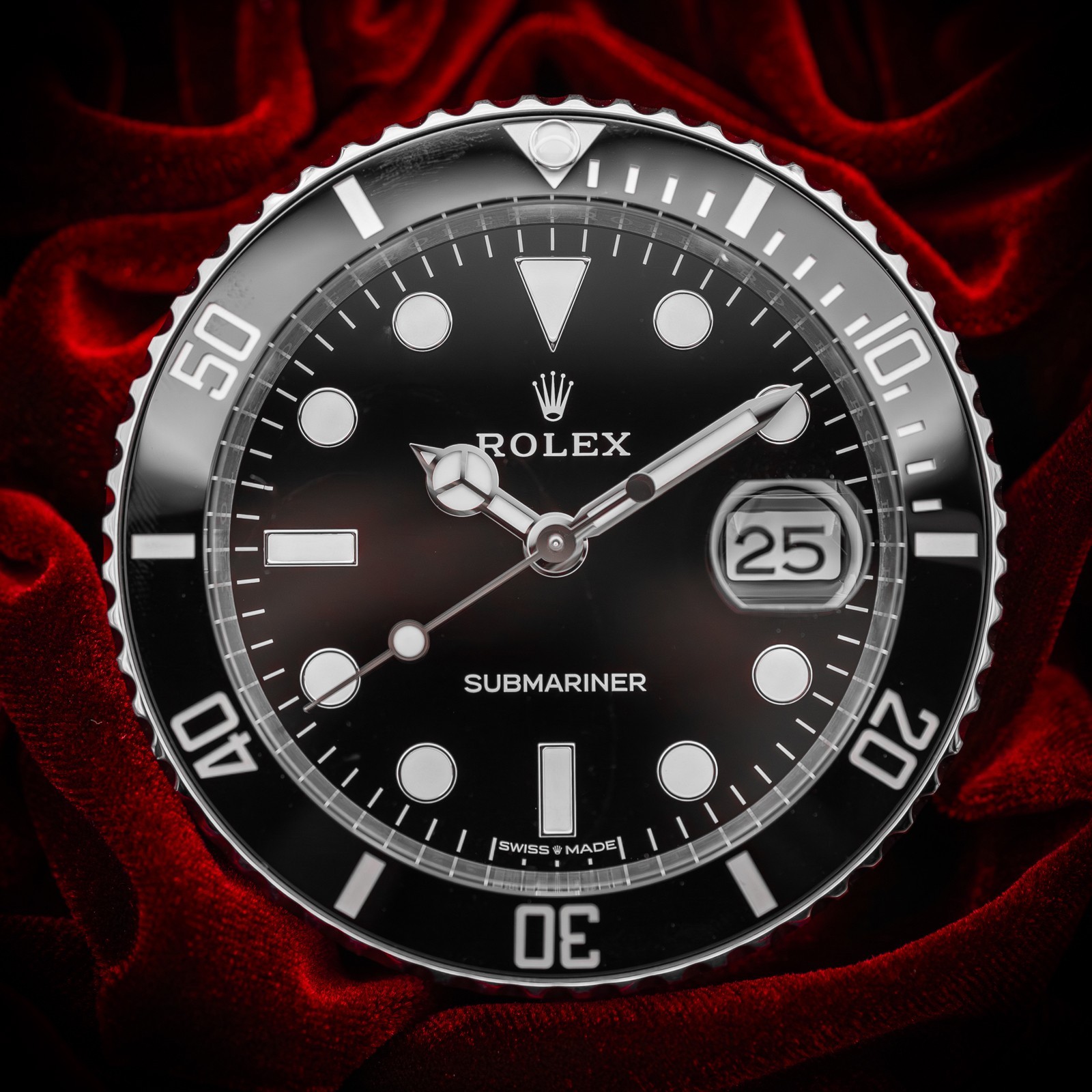 Rolex Submariner Date Desk Clock 909010LN 80mm Complete BNIB