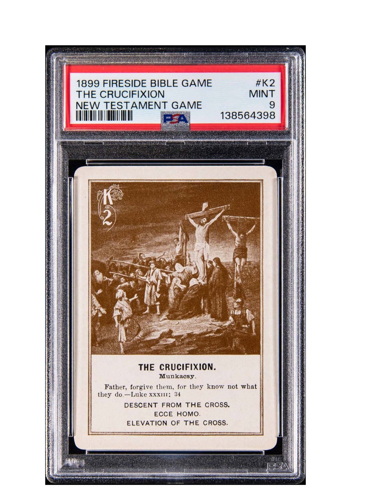 1899 Fireside Bible Game/New Testament Game #K2 The Crucifixion - PSA 9 - Pop 1 1899 Fireside Bible Game/New Testament Game #K2 The Crucifixion - PSA 9 - Pop 1