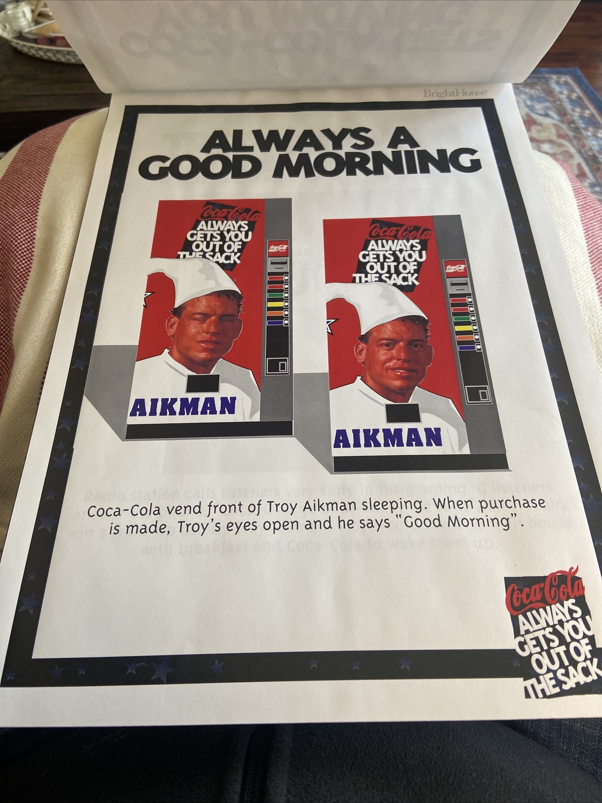 Vintage Coca Cola Advertising Pitch Book Dallas Cowboys Troy Aikman Coke Vintage Coca Cola Advertising Pitch Book Dallas Cowboys Troy Aikman Coke